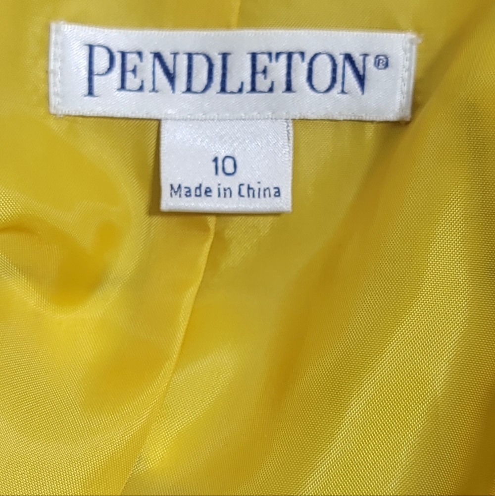 Pendleton Silk Cotton Blend Single Button Notched… - image 6